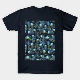 Blue flowers pattern T-Shirt